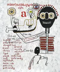 Coo-ee 2003 by Gordon Bennett, 2003, synthetic polymer paint on linen, offered Jun 2010