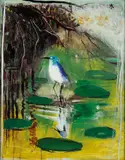 Shui (Water Wader) 1978-79 by Brett Whiteley, 1978-79, oil and mixed media on board, offered Jun 2010