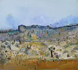 Saddle at the You Yangs 1978 by Fred Williams, 1978, oil on canvas, sold Jun 2010