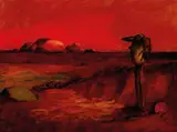 Red Landscape 1958 by Russell Drysdale, 1958, oil on canvas, sold Jun 2010