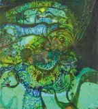 John Olsen, Self Portrait by the Sea