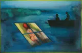 Charles Blackman, Nude through the Night Window
