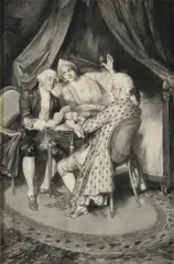 The Game by Norman Lindsay, pencil, ink and wash on paper, offered Jun 2010