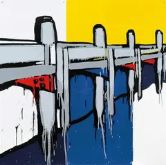 Luna Park Walk 2010 by Jasper Knight, 2010, enamel, masonite and Perspex on board, offered Jun 2010