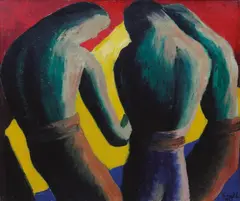 Peter Purves Smith, Three Men 1937, 1937, oil on canvas on composition board