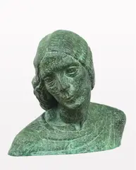 Charles Wheeler, The Artist's Wife, Muriel 1924, 1924, bronze with green patina