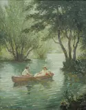 Norman Lindsay, Romantic Scene on a River