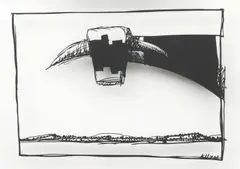 John Kelly, Head in a Landscape 2002, 2002, laser cut metal stencil