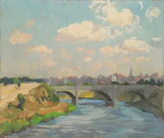 River Yarra by Ethel Carrick, oil on canvas, sold Mar 2010