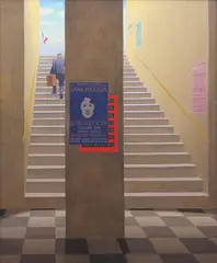Jeffrey Smart, The Stairs, Florence Station II 1983-84, 1983-84, oil on canvas