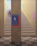 Jeffrey Smart, The Stairs, Florence Station II 1983-84