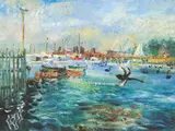 John Perceval, Scudding Swans 1959, 1959, oil and tempera on board