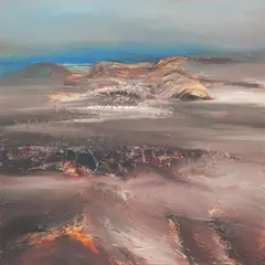 Landscape 1966 by Sidney Nolan, 1966, Ripolin on board, offered Mar 2010