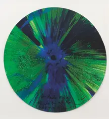 (Spin) by Damien Hirst, tempera and mixed media on paper, offered Mar 2010