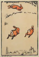 Violet Teague, Flirt Tails and Away 1905, 1905, woodcut
