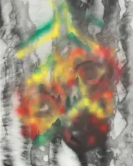 Abstract Spray Paint 1 by Sidney Nolan, Ripolin and oil on canvas, sold Mar 2010