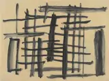 Tony Tuckson, Untitled Drawing # 10 (Black and White Lattice)