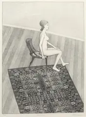 Nude in Profile 1978 by John Brack, 1978, lithograph on paper, sold Mar 2010
