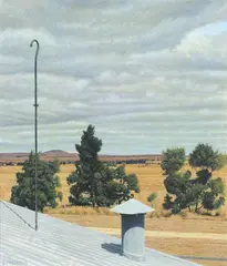 David Frazer, Gnarwarre Rooftop 2001, 2001, oil on paper