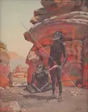 Allan Bernaldo, North of Alice 1957, 1957, watercolour on paper on board