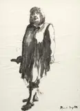 Russell Drysdale, Woman Leaning on a Bar