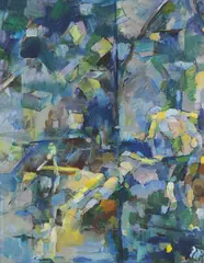 The Straight Tree by John Passmore, oil on panel, sold Dec 2009