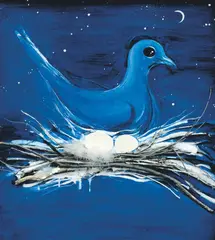 Brett Whiteley, The Dove and the Moon 1983, 1983, oil and mixed media on board