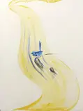 Brett Whiteley (1939-1992, Untitled (Blue Wren), mixed media on card