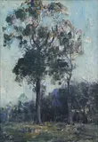 Evening 1927 by Arthur Streeton, 1927, oil on canvas, offered Dec 2009