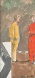Jeffrey Smart, First detail study 1995 for Near Pisa 1995