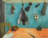 David Edgar Strachan, Still Life with Garlic, Onions and Herbs 1955, 1955, oil on canvas