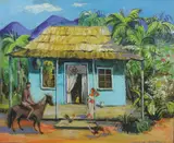 Elaine Haxton, Village House, Narauki, New Guinea 1943