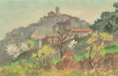 Rupert Bunny, Sketch for Silhouette of St Paul c1923, c1923, oil on paper