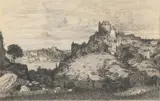 Lloyd Rees, Bellevue Hill from Edgecliff Road 1918, 1918, ink on paper