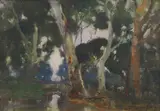 Walter Withers, Gums in Twilight, oil on cedar panel