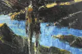 Euan MacLeod, Large Blue Figure 1994-95, 1994-95, oil on canvas