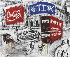 Mark Hanham, Piccadilly Circus, oil on canvas