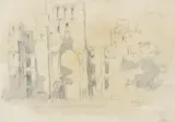 Arthur Streeton, The Facade of the North Transept of Kelso Abbey, Scotland 1902