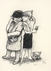 Fred Cress, Rhythms 14 1994, 1994, cont\xE9 on paper