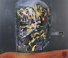 Face 1988 by Gareth Sansom Born 1939, 1988, oil on linen, sold Dec 2009