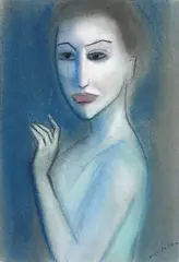 (Figure) by Robert Dickerson, pastel on paper, sold Dec 2009