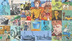Memory Lane I 2006 by David Bromley, 2006, synthetic polymer paint and pastel on canvas on board, sold Dec 2009