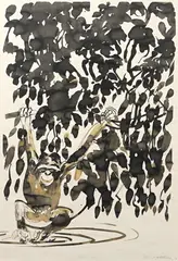 Untitled (Nuts) 1978-79 by Brett Whiteley, 1978-79, sepia ink and wash on paper, sold Dec 2009