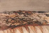 Central Australian Landscape 1968 by Sidney Nolan, 1968, Ripolin on paper, sold Dec 2009