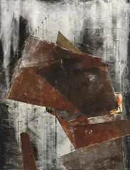 John Walker, Juggernaught VII 1975, 1975, synthetic polymer paint, chalk and canvas on canvas