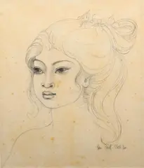 Han Snel, Bali 1960, 1960, pencil on paper