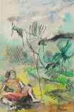 Judy Cassab, (Figure in Landscape)