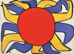 Soleil by Alexander Calder, vers 1976, Lithographie en couleurs, sold Dec 2009