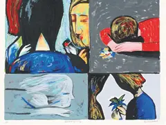 Quartette by Charles Blackman, lithograph, sold Dec 2009