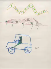 Sidney Nolan, Car, pastel on paper